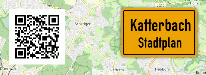 Stadtplan Katterbach, Kreis Ansbach, Mittelfranken