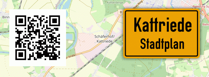 Stadtplan Kattriede, Weser