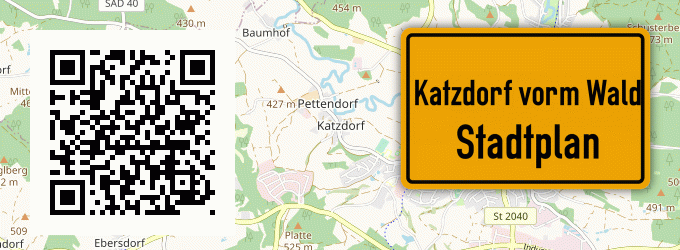 Stadtplan Katzdorf vorm Wald