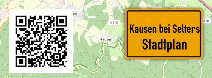 Stadtplan Kausen bei Selters, Westerwald