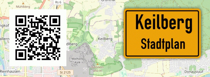 Stadtplan Keilberg, Kreis Aschaffenburg