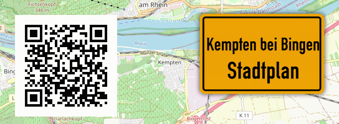 Stadtplan Kempten bei Bingen, Rhein
