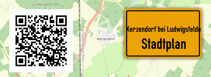 Stadtplan Kerzendorf bei Ludwigsfelde