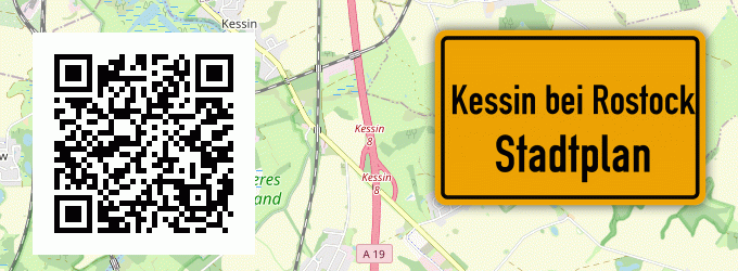 Stadtplan Kessin bei Rostock