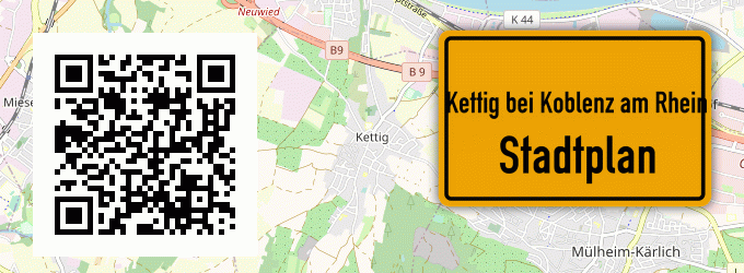 Stadtplan Kettig bei Koblenz am Rhein