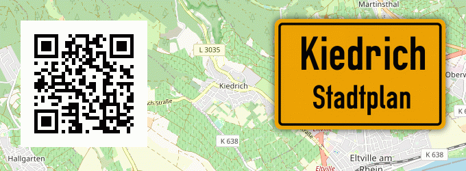 Stadtplan Kiedrich, Rheingau