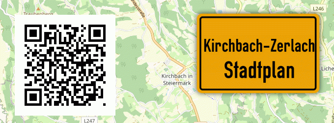 Stadtplan Kirchbach-Zerlach