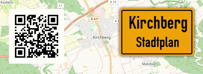Stadtplan Kirchberg, Sachsen
