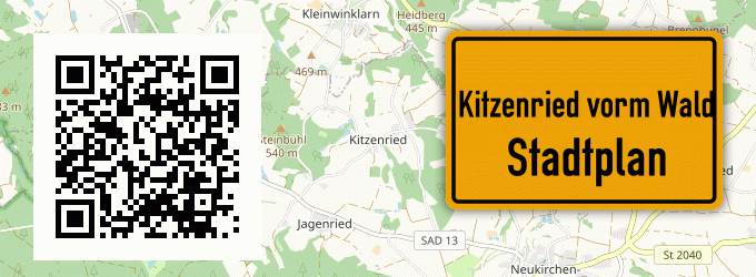Stadtplan Kitzenried vorm Wald