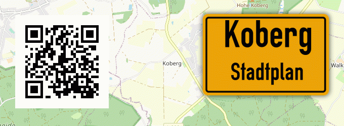 Stadtplan Koberg, Kreis Herzogtum Lauenburg