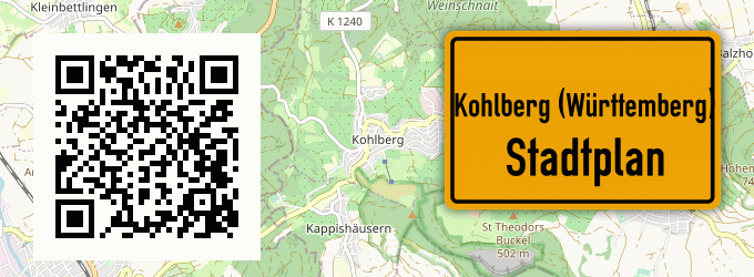 Stadtplan Kohlberg (Württemberg)