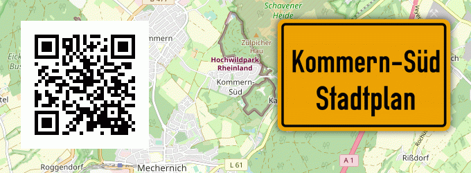 Stadtplan Kommern-Süd