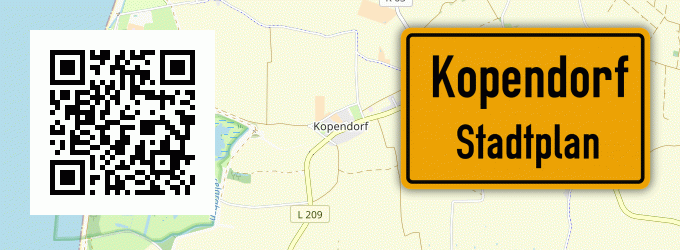 Stadtplan Kopendorf, Fehmarn