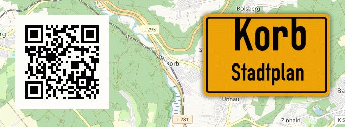 Stadtplan Korb, Baden