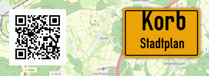 Stadtplan Korb, Schwaben