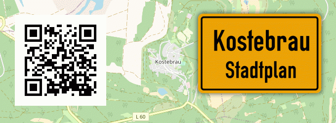 Stadtplan Kostebrau