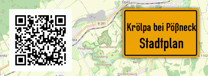 Stadtplan Krölpa bei Pößneck