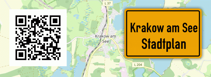 Stadtplan Krakow am See