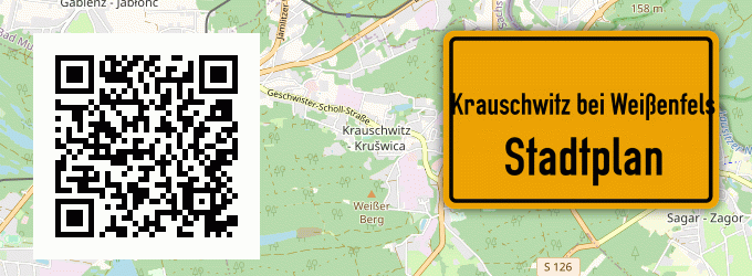 Stadtplan Krauschwitz bei Weißenfels