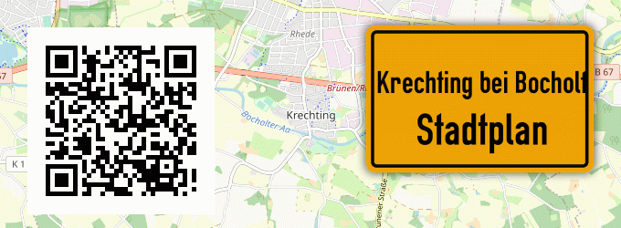 Stadtplan Krechting bei Bocholt
