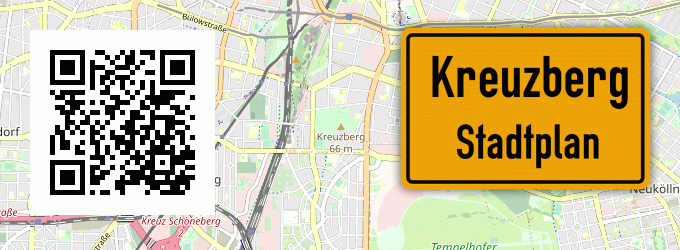 Stadtplan Kreuzberg, Kreis Amberg, Oberpfalz