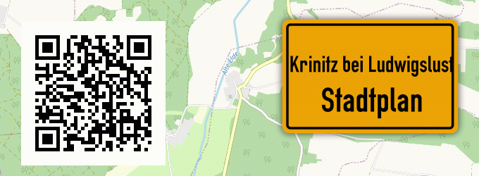 Stadtplan Krinitz bei Ludwigslust