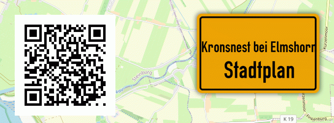 Stadtplan Kronsnest bei Elmshorn