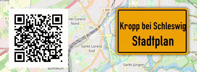 Stadtplan Kropp bei Schleswig