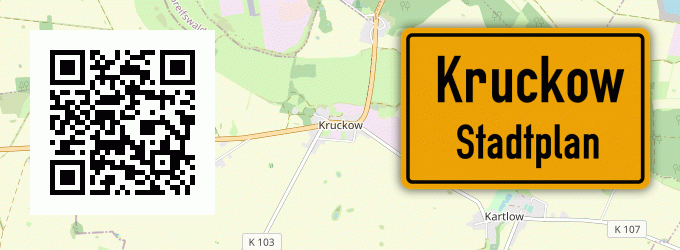 Stadtplan Kruckow, Vorpommern
