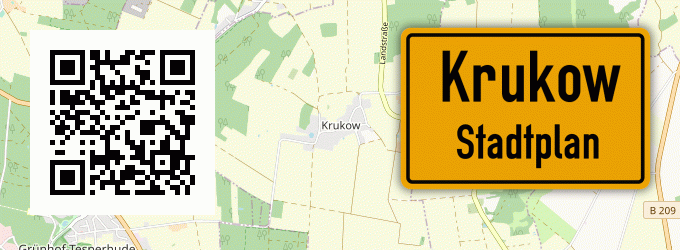 Stadtplan Krukow, Kreis Herzogtum Lauenburg