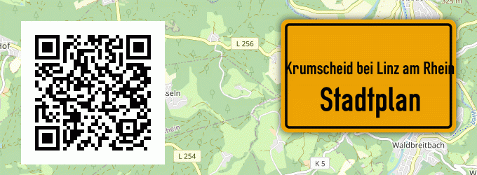 Stadtplan Krumscheid bei Linz am Rhein