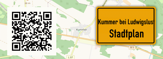 Stadtplan Kummer bei Ludwigslust
