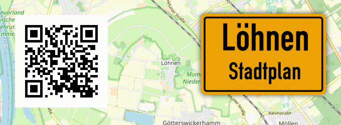 Stadtplan Löhnen, Niederrhein