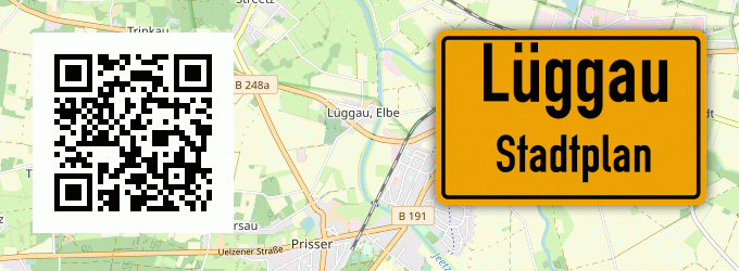 Stadtplan Lüggau, Elbe