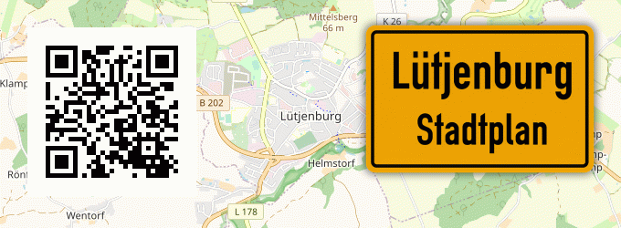 Stadtplan Lütjenburg, Holstein