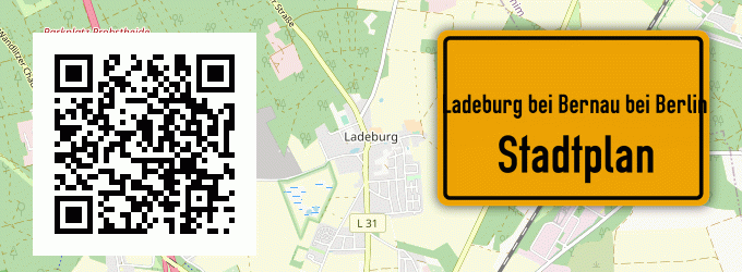 Stadtplan Ladeburg bei Bernau bei Berlin