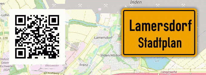 Stadtplan Lamersdorf, Kreis Düren