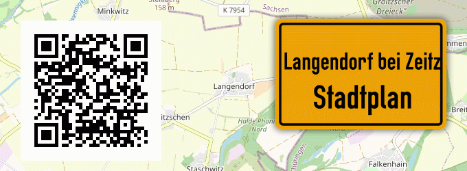 Stadtplan Langendorf bei Zeitz, Elster
