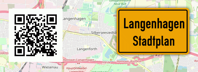 Stadtplan Langenhagen, Kreis Duderstadt, Niedersachsen