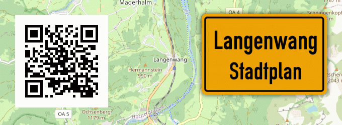 Stadtplan Langenwang, Allgäu