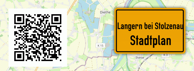 Stadtplan Langern bei Stolzenau, Weser