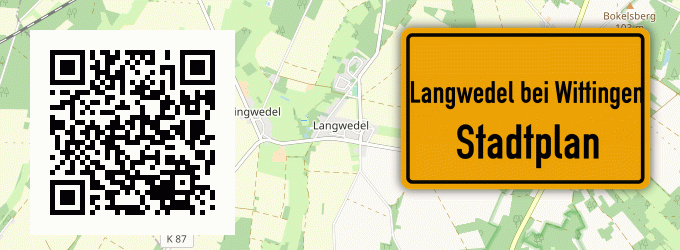 Stadtplan Langwedel bei Wittingen, Niedersachsen