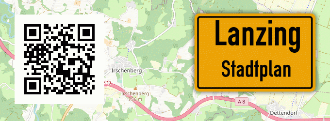 Stadtplan Lanzing, Niederbayern