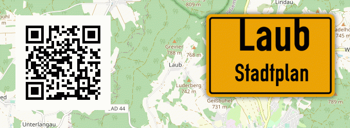 Stadtplan Laub, Kreis Tirschenreuth