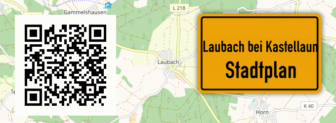 Stadtplan Laubach bei Kastellaun