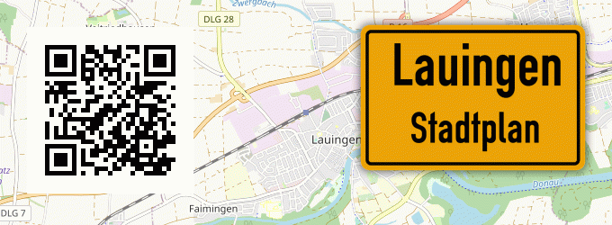 Stadtplan Lauingen, Kreis Helmstedt