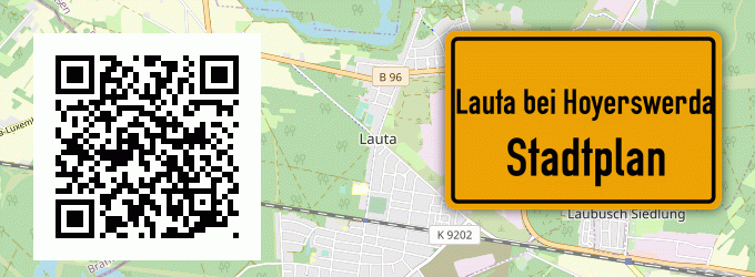 Stadtplan Lauta bei Hoyerswerda