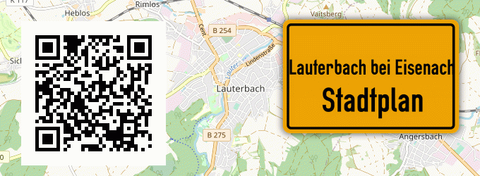 Stadtplan Lauterbach bei Eisenach