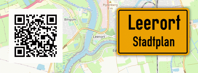 Stadtplan Leerort, Ostfriesland
