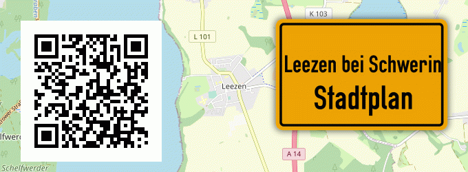 Stadtplan Leezen bei Schwerin